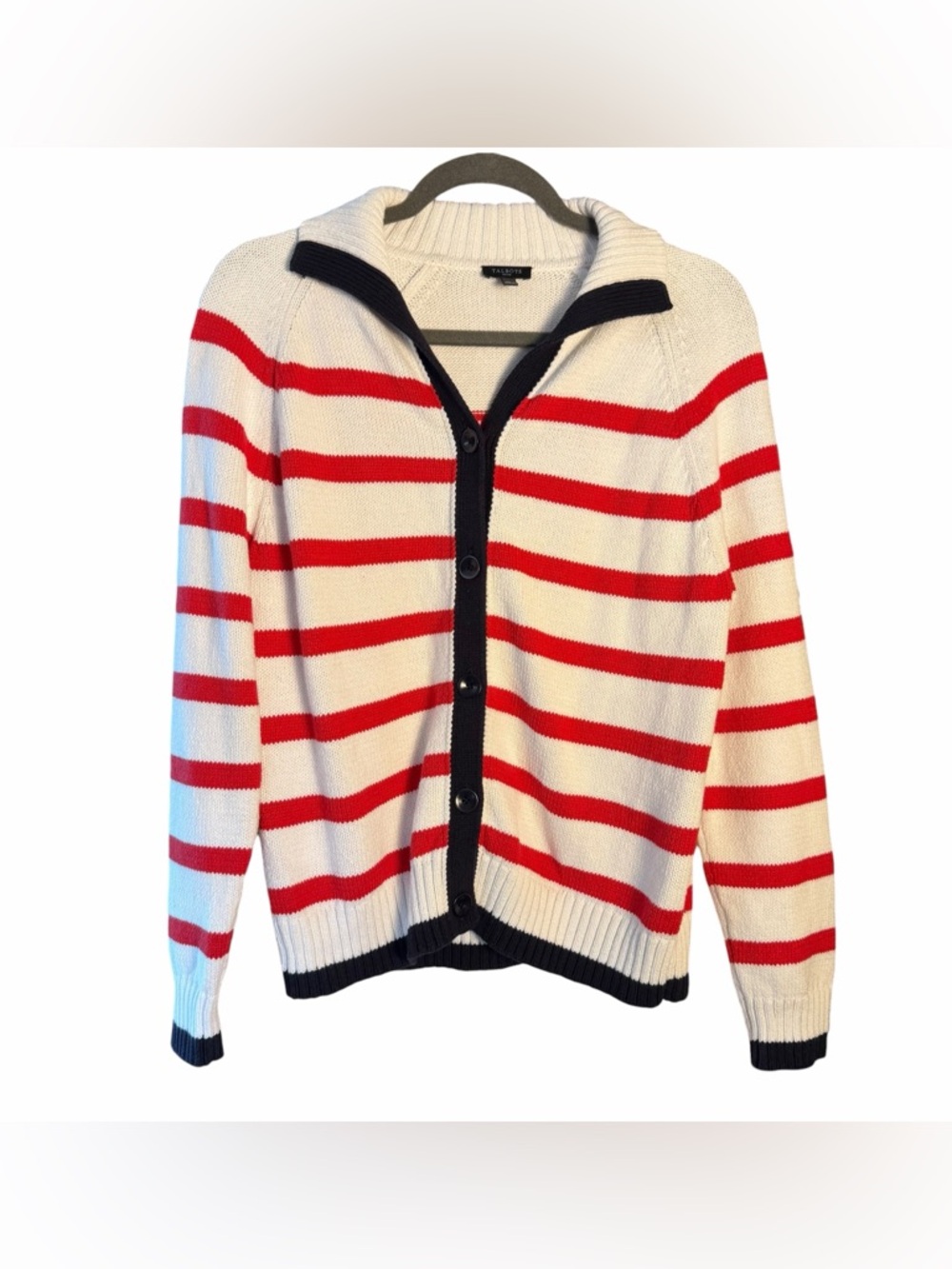 Talbots Sailor Collar Cardigan Sweater